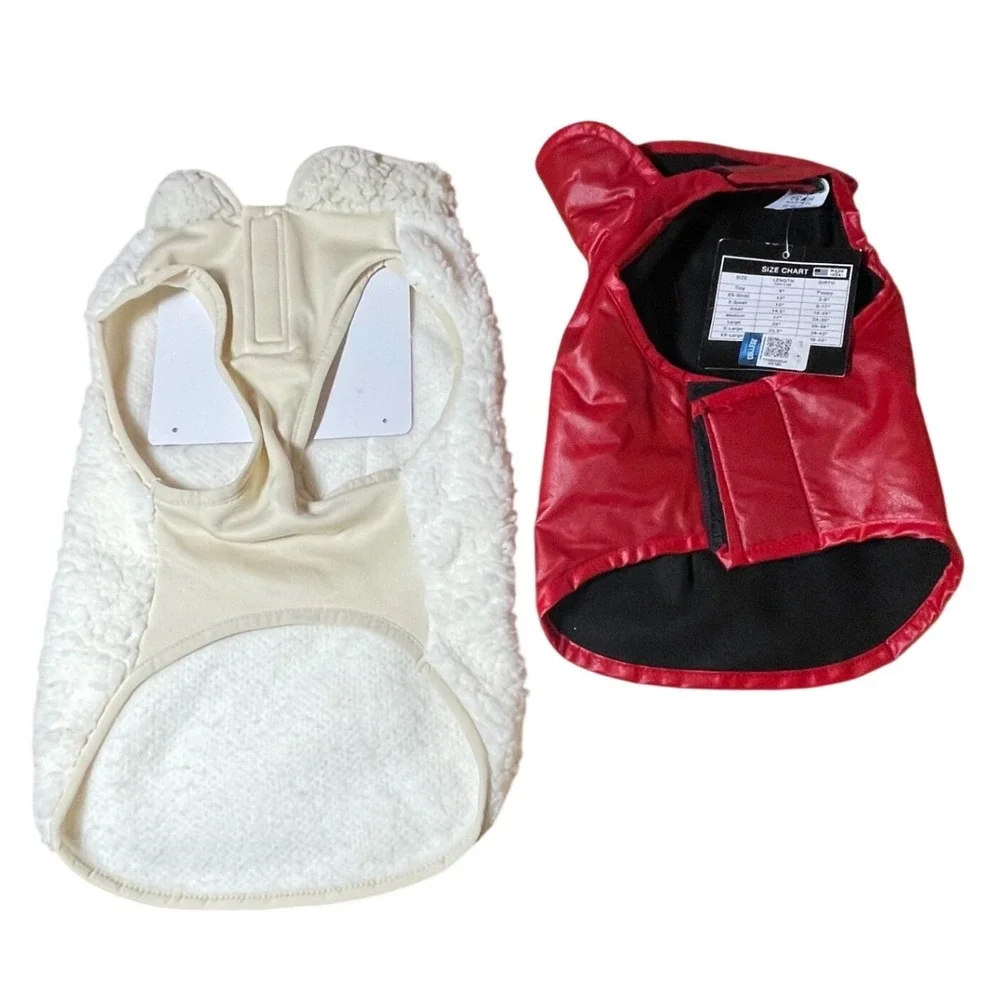 Boots & Barkley Sherpa Jacket & Georgia Bulldogs Dog Vest Set NWT